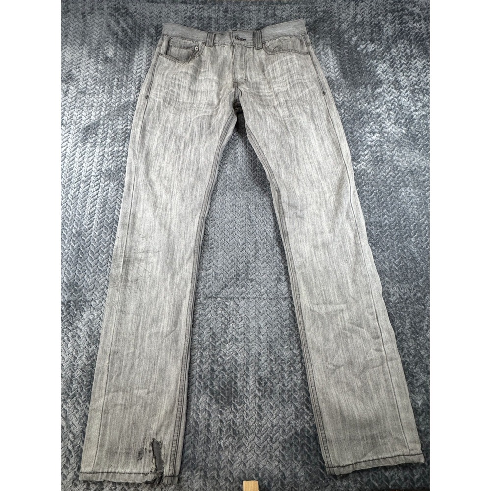 Levi's 511 Jeans Mens 34x34 Gray Logo Denim Cotton Slim Fit Mid Rise Skinny Leg